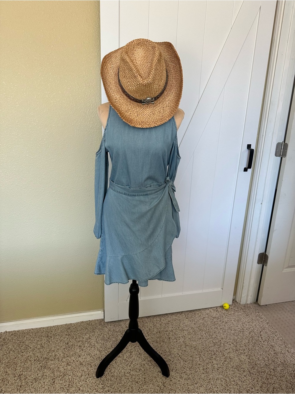 Express Light Blue Denim-Effect Shirt